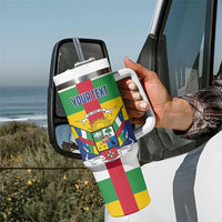 Personalized Central African Republic Tumbler With Handle Zo Kwe Zo Flag Style - Wonder Print Shop