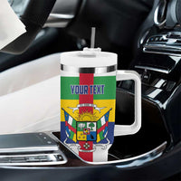 Personalized Central African Republic Tumbler With Handle Zo Kwe Zo Flag Style - Wonder Print Shop