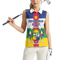 Personalized Central African Republic Women Sleeveless Polo Shirt Zo Kwe Zo Flag Style - Wonder Print Shop