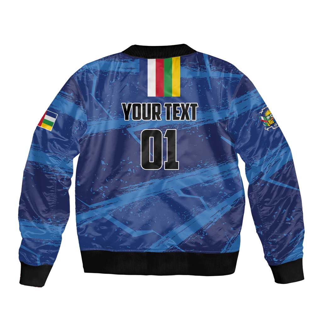 Custom Central African Republic Football Bomber Jacket Go Les Fauves - Wonder Print Shop