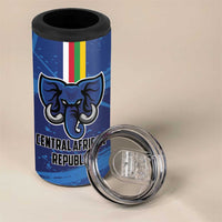 Custom Central African Republic Football 4 in 1 Can Cooler Tumbler Go Les Fauves - Wonder Print Shop