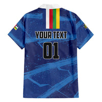 Custom Central African Republic Football Family Matching Short Sleeve Bodycon Dress and Hawaiian Shirt Go Les Fauves - Wonder Print Shop