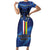Custom Central African Republic Football Family Matching Short Sleeve Bodycon Dress and Hawaiian Shirt Go Les Fauves - Wonder Print Shop