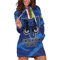 Custom Central African Republic Football Hoodie Dress Go Les Fauves - Wonder Print Shop