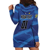 Custom Central African Republic Football Hoodie Dress Go Les Fauves - Wonder Print Shop