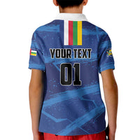 Custom Central African Republic Football Kid Polo Shirt Go Les Fauves - Wonder Print Shop