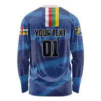 Custom Central African Republic Football Long Sleeve Shirt Go Les Fauves - Wonder Print Shop