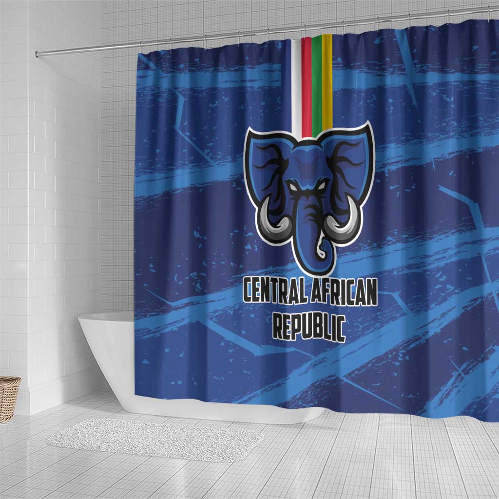 Central African Republic Football Shower Curtain Go Les Fauves