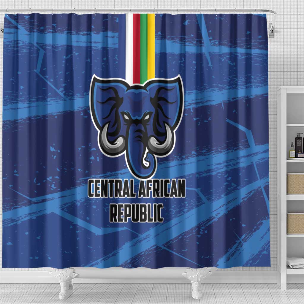 Central African Republic Football Shower Curtain Go Les Fauves