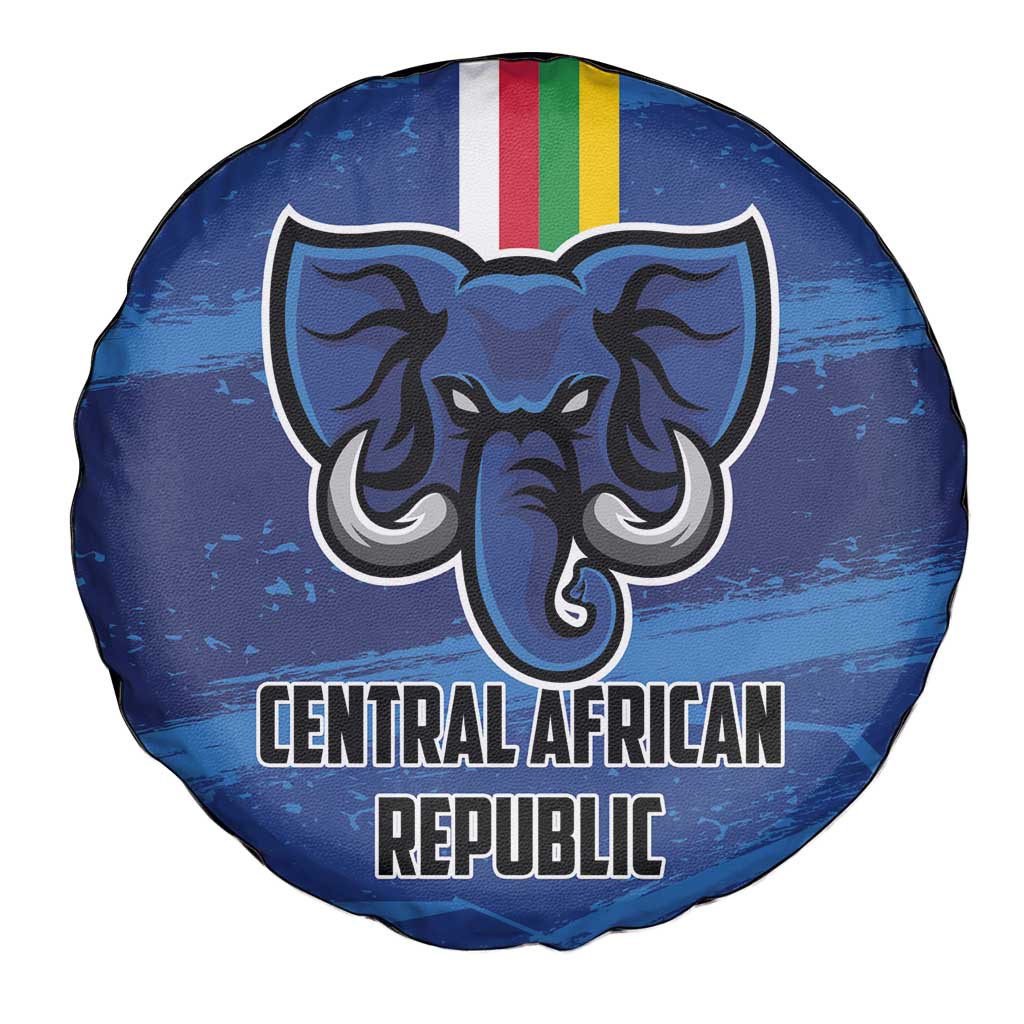 Central African Republic Football Spare Tire Cover Go Les Fauves - Wonder Print Shop