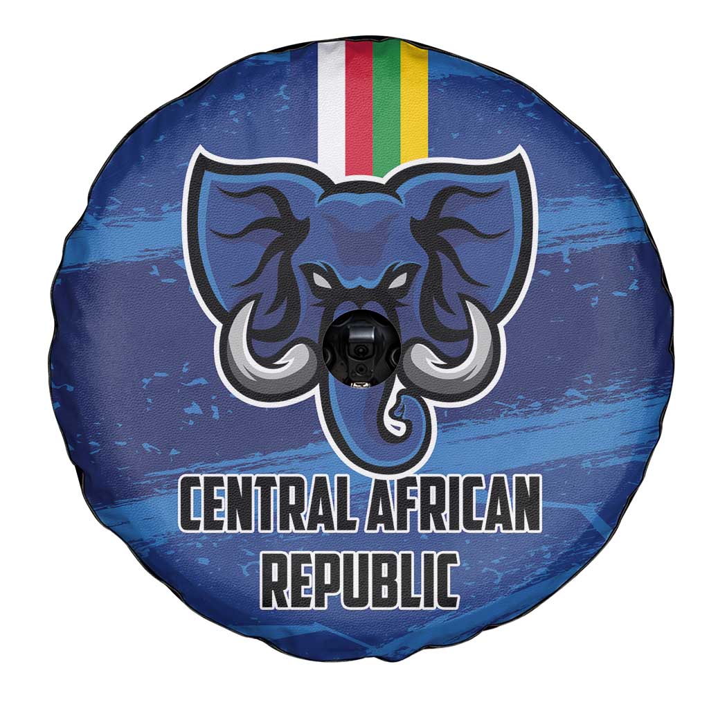 Central African Republic Football Spare Tire Cover Go Les Fauves - Wonder Print Shop