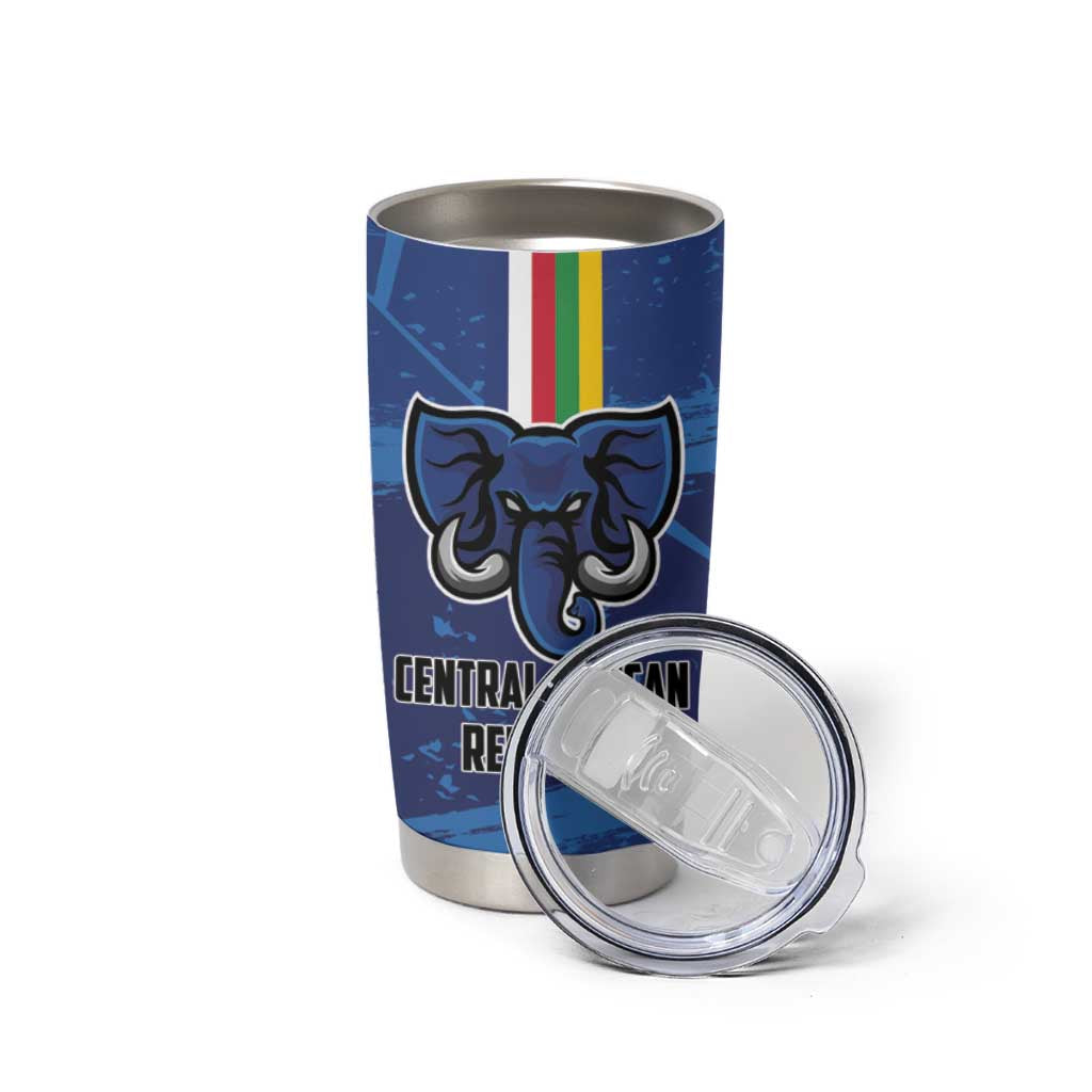 Custom Central African Republic Football Tumbler Cup Go Les Fauves - Wonder Print Shop