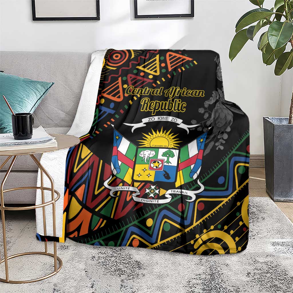 Central African Republic Blanket Protea African Pattern