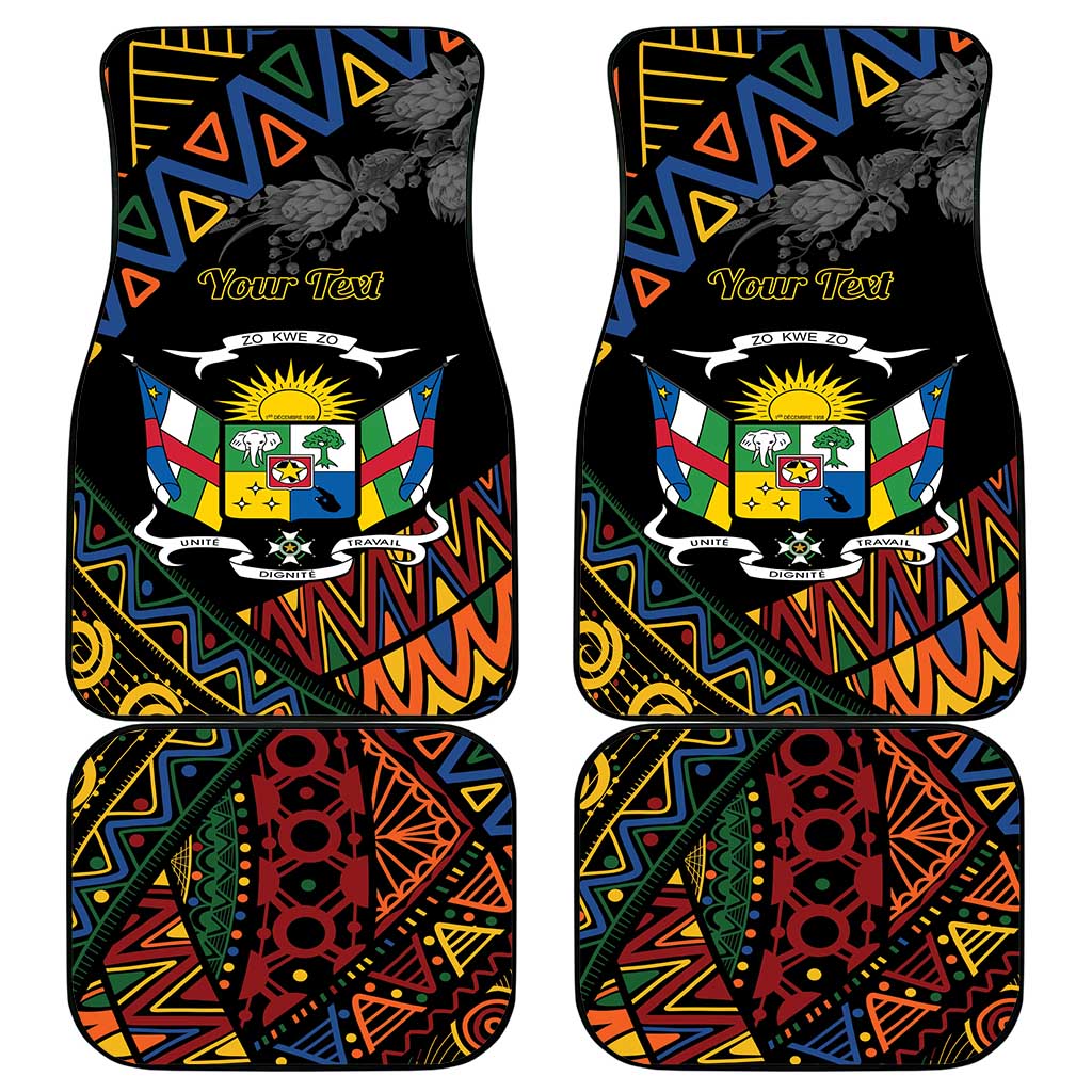Central African Republic Car Mats Protea African Pattern - Wonder Print Shop
