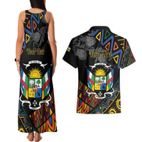 Personalized Central African Republic Couples Matching Tank Maxi Dress and Hawaiian Shirt Protea African Pattern - Wonder Print Shop