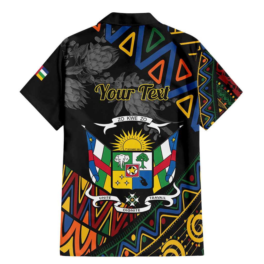 Personalized Central African Republic Family Matching Mermaid Dress and Hawaiian Shirt Protea African Pattern - Wonder Print Shop