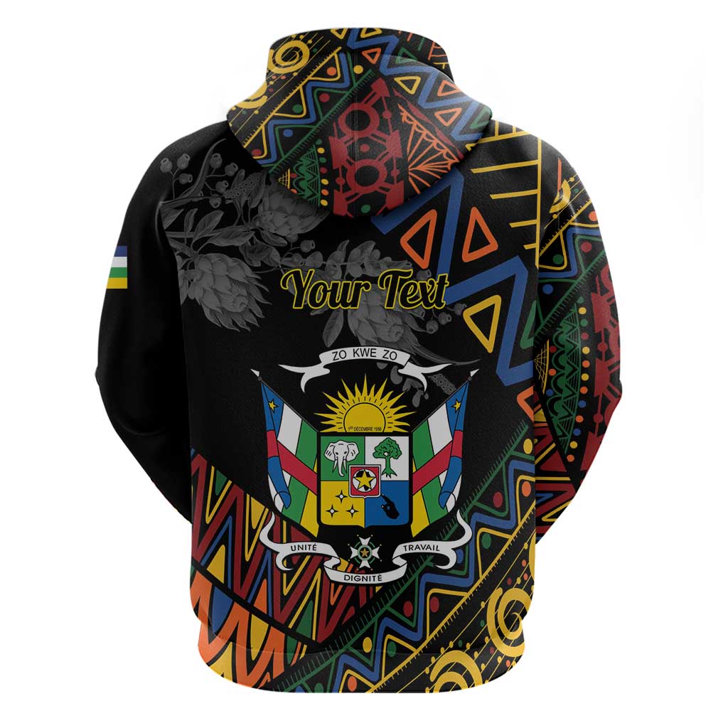 Personalized Central African Republic Hoodie Protea African Pattern - Wonder Print Shop