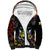 Personalized Central African Republic Sherpa Hoodie Protea African Pattern - Wonder Print Shop