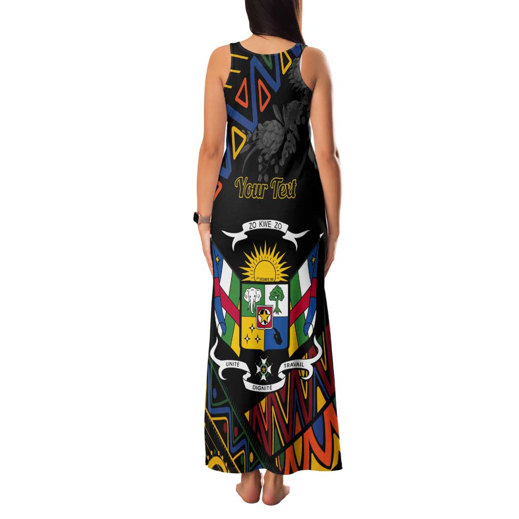 Personalized Central African Republic Tank Maxi Dress Protea African Pattern - Wonder Print Shop