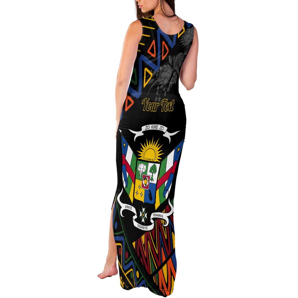 Personalized Central African Republic Tank Maxi Dress Protea African Pattern - Wonder Print Shop