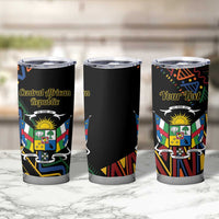 Personalized Central African Republic Tumbler Cup Protea African Pattern - Wonder Print Shop
