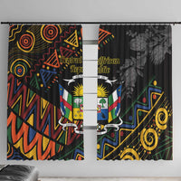 Central African Republic Window Curtain Protea African Pattern - Wonder Print Shop