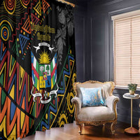 Central African Republic Window Curtain Protea African Pattern - Wonder Print Shop