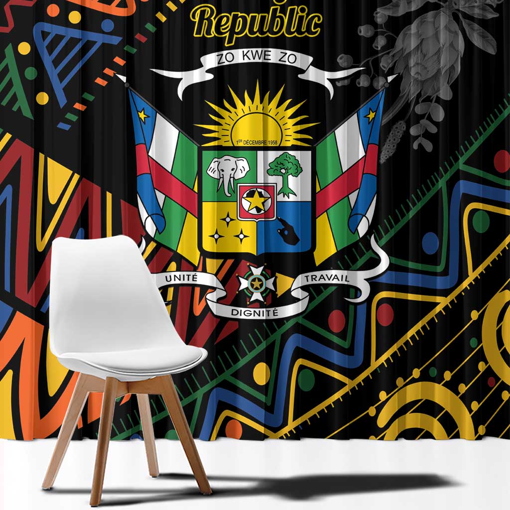 Central African Republic Window Curtain Protea African Pattern - Wonder Print Shop