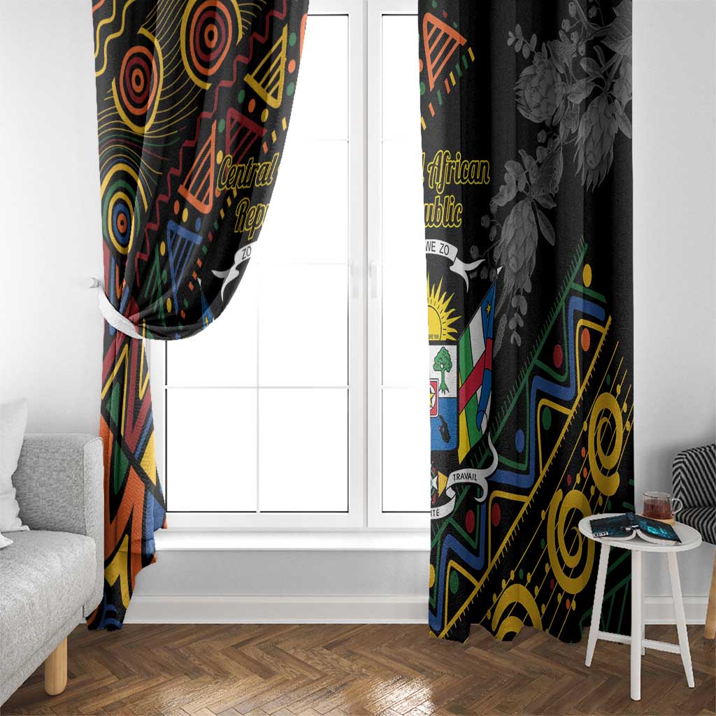 Central African Republic Window Curtain Protea African Pattern - Wonder Print Shop