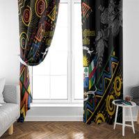 Central African Republic Window Curtain Protea African Pattern - Wonder Print Shop