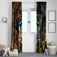 Central African Republic Window Curtain Protea African Pattern - Wonder Print Shop