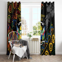 Central African Republic Window Curtain Protea African Pattern - Wonder Print Shop