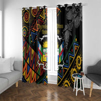 Central African Republic Window Curtain Protea African Pattern - Wonder Print Shop
