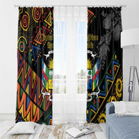 Central African Republic Window Curtain Protea African Pattern - Wonder Print Shop