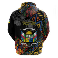 Personalized Central African Republic Zip Hoodie Protea African Pattern - Wonder Print Shop