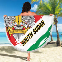 South Sudan Beach Blanket Grunge Flag Style - Wonder Print Shop