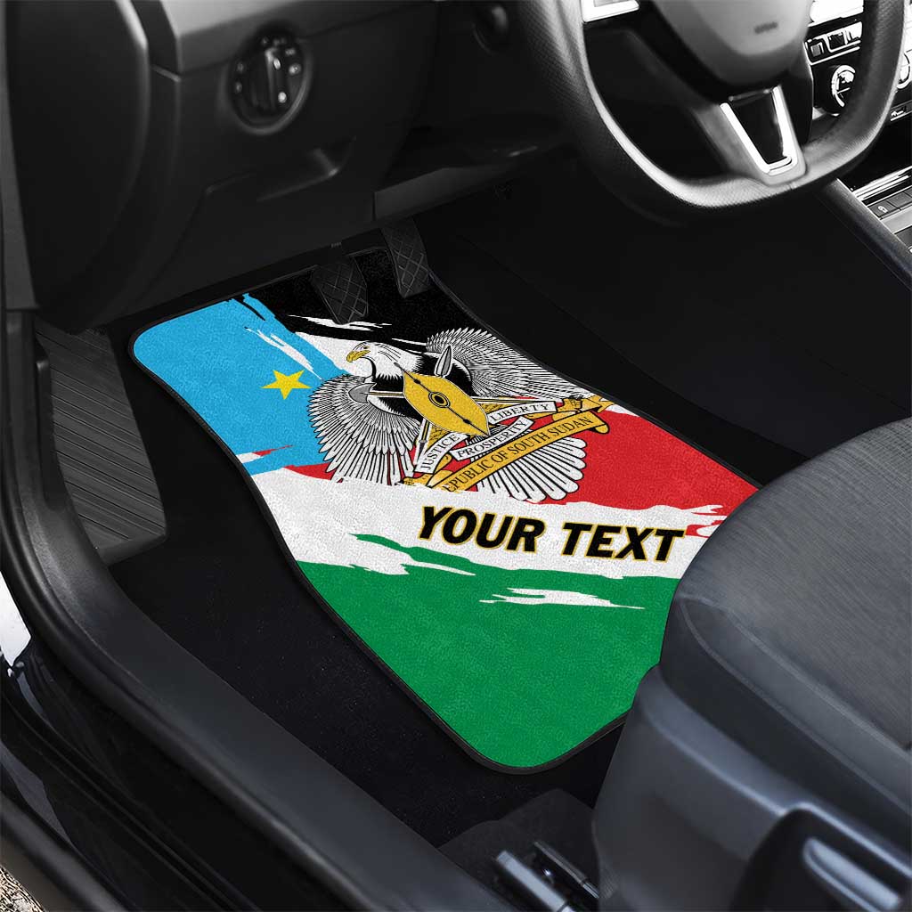 South Sudan Car Mats Grunge Flag Style - Wonder Print Shop