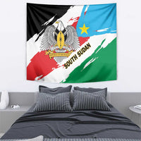 South Sudan Tapestry Grunge Flag Style - Wonder Print Shop
