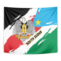 South Sudan Tapestry Grunge Flag Style - Wonder Print Shop