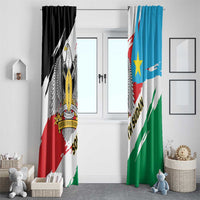 South Sudan Window Curtain Grunge Flag Style - Wonder Print Shop