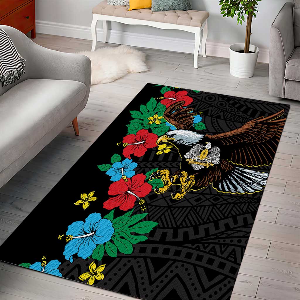 South Sudan Area Rug Hibiscus Floral African Pattern - Wonder Print Shop