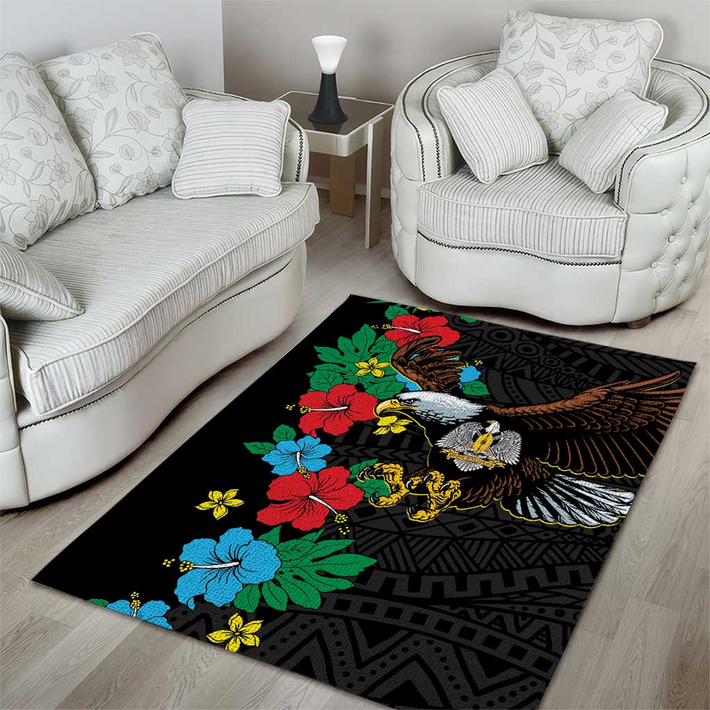 South Sudan Area Rug Hibiscus Floral African Pattern - Wonder Print Shop