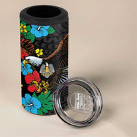 South Sudan 4 in 1 Can Cooler Tumbler Hibiscus Floral African Pattern - Wonder Print Shop