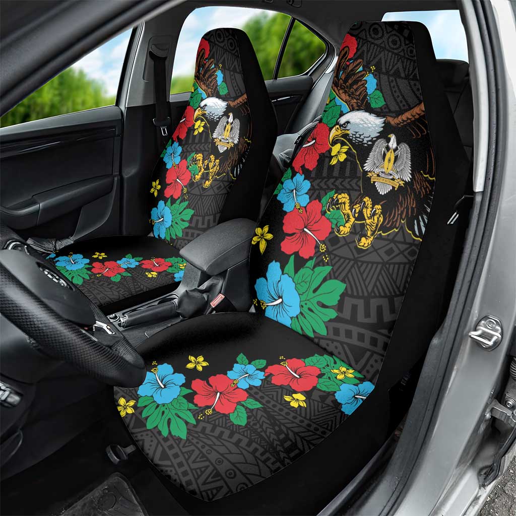 South Sudan Car Seat Cover Hibiscus Floral African Pattern - Wonder Print Shop