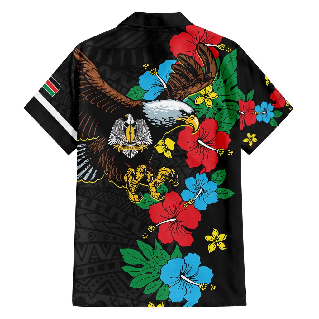 South Sudan Family Matching Summer Maxi Dress and Hawaiian Shirt Hibiscus Floral African Pattern - Wonder Print Shop