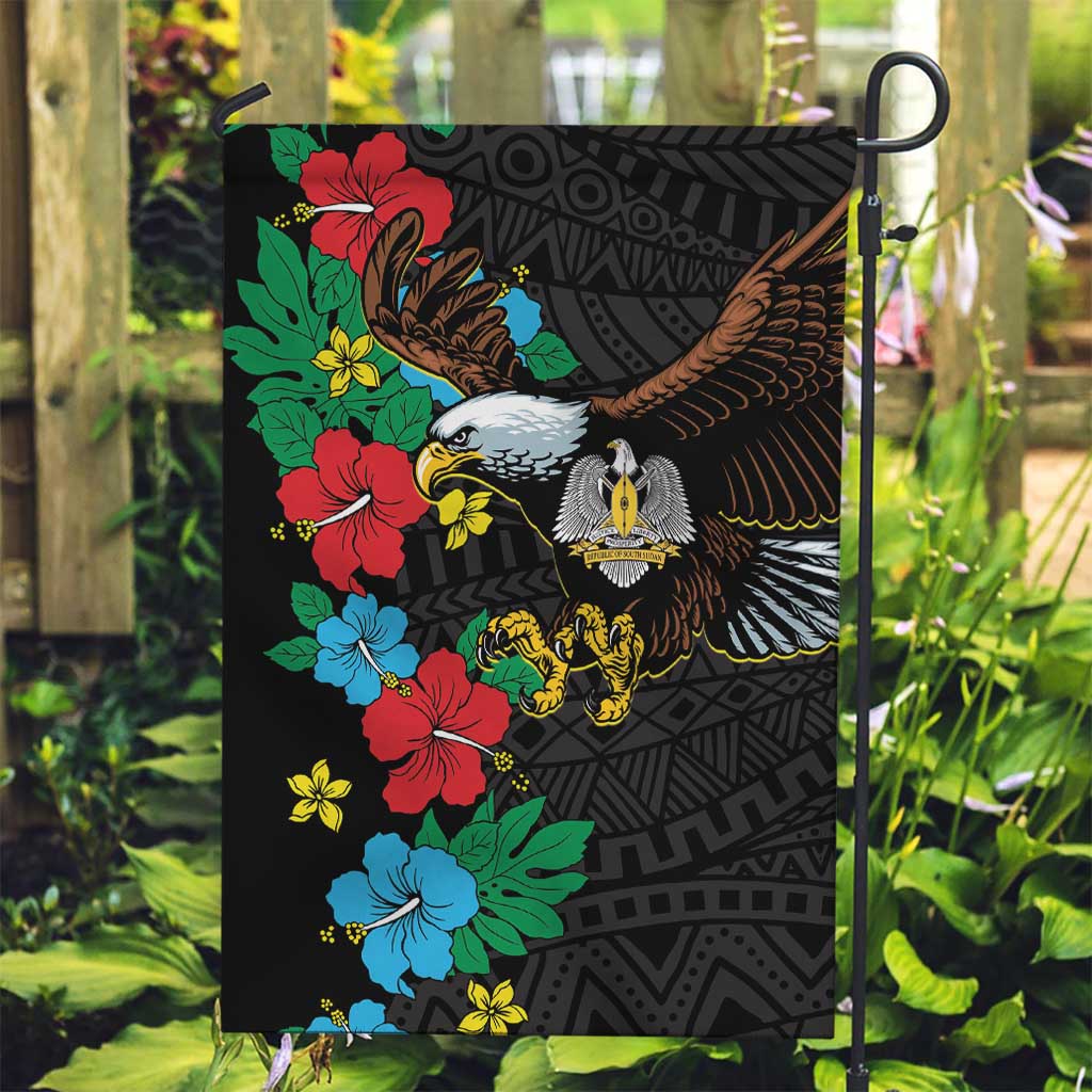 South Sudan Garden Flag Hibiscus Floral African Pattern - Wonder Print Shop