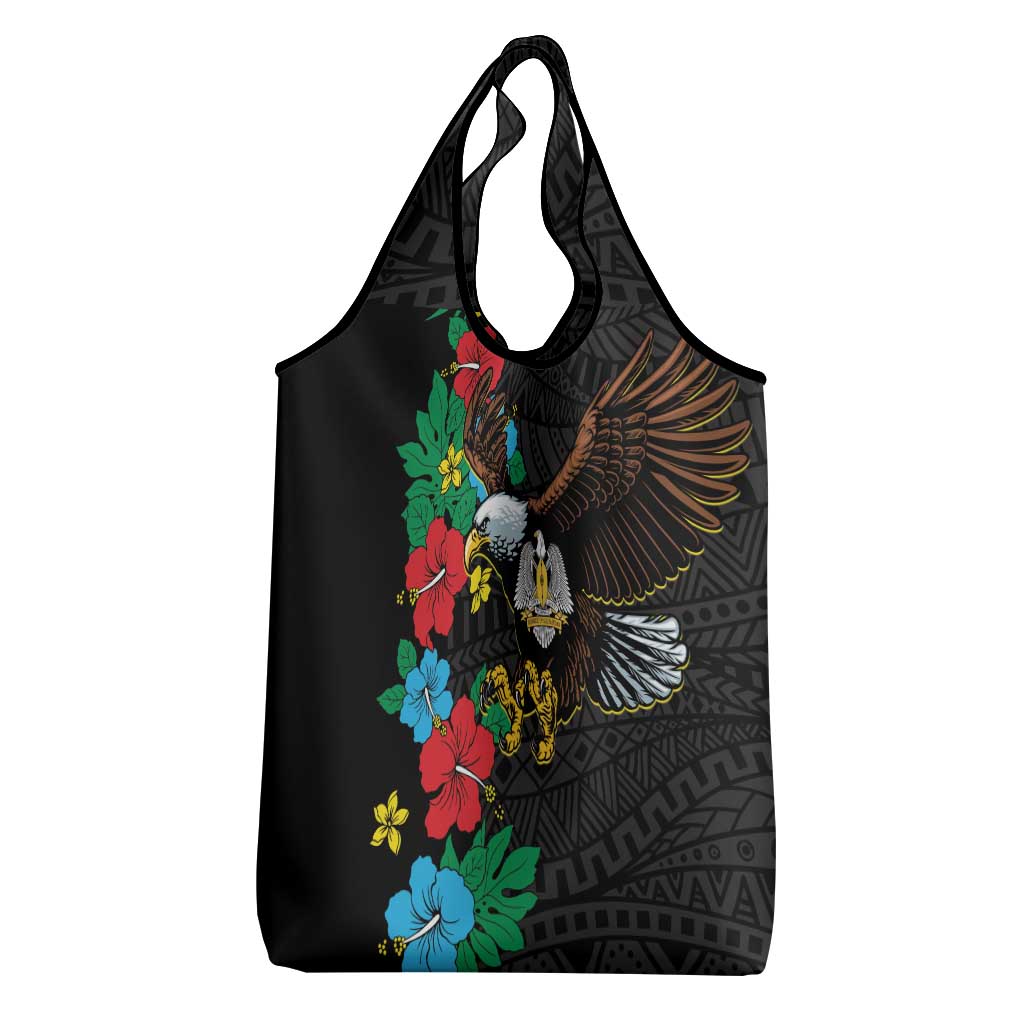 South Sudan Grocery Bag Hibiscus Floral African Pattern