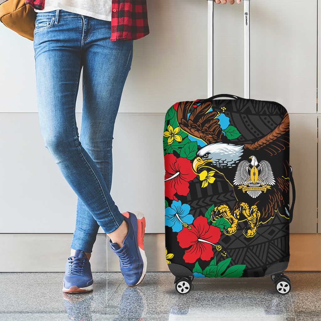 South Sudan Luggage Cover Hibiscus Floral African Pattern - Wonder Print Shop