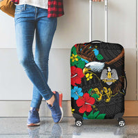 South Sudan Luggage Cover Hibiscus Floral African Pattern - Wonder Print Shop