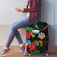 South Sudan Luggage Cover Hibiscus Floral African Pattern - Wonder Print Shop